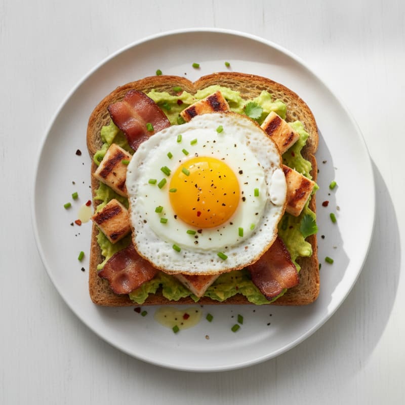 Chicken Bacon & Avocado Egg Toast
