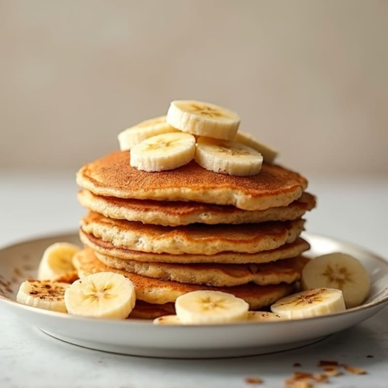 Fluffy Banana Oat Pancakes
