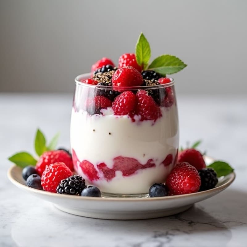 Creamy Greek Yogurt Protein Parfait with Mixed Berries