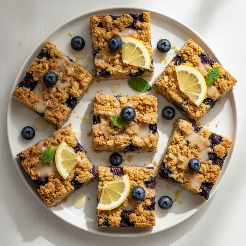 Lemon Blueberry Crumble Bars