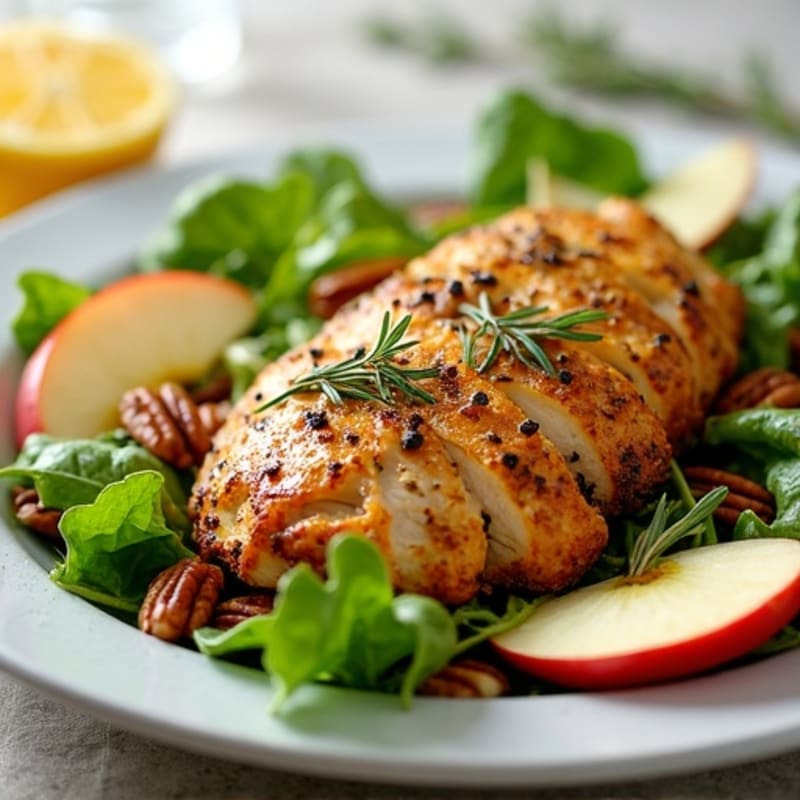 Herb-Roasted Chicken and Crispy Apple Pecan Salad