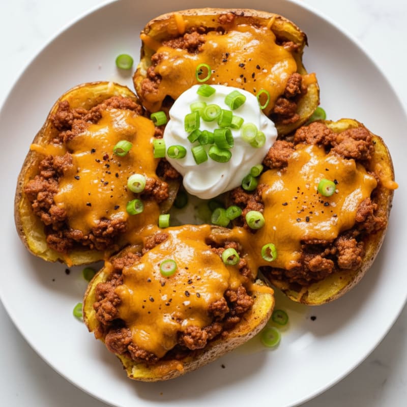 Crispy Chili Cheese Potato Skins