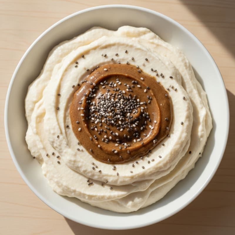 Creamy Vegan Protein Pudding with Almond Butter and Chia