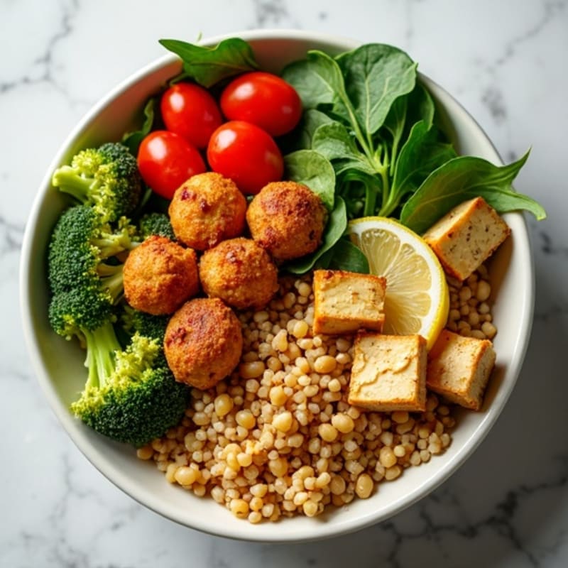 Crispy Chickpea Buddha Bowl with Tahini Sauce