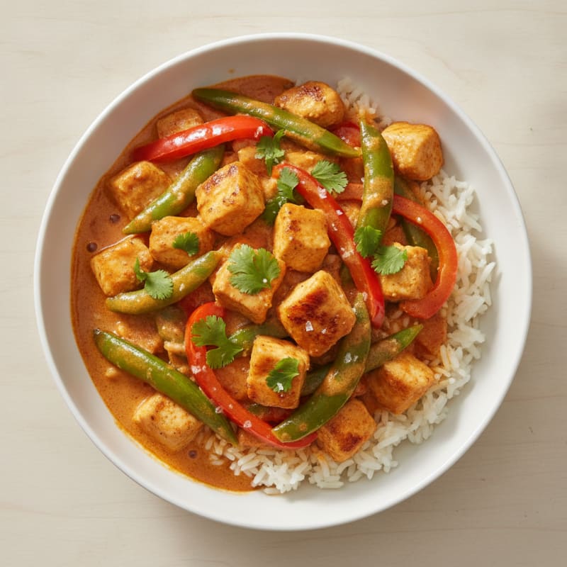 Coconut Red Curry Chicken with Jasmine Rice