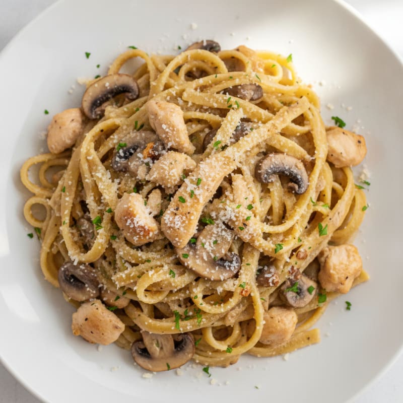 Truffle Mushroom Tagliatelle with Parmesan
