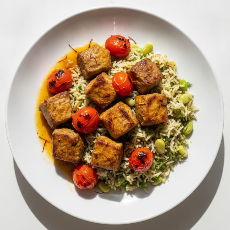 Persian Lamb Kabob with Dill Rice