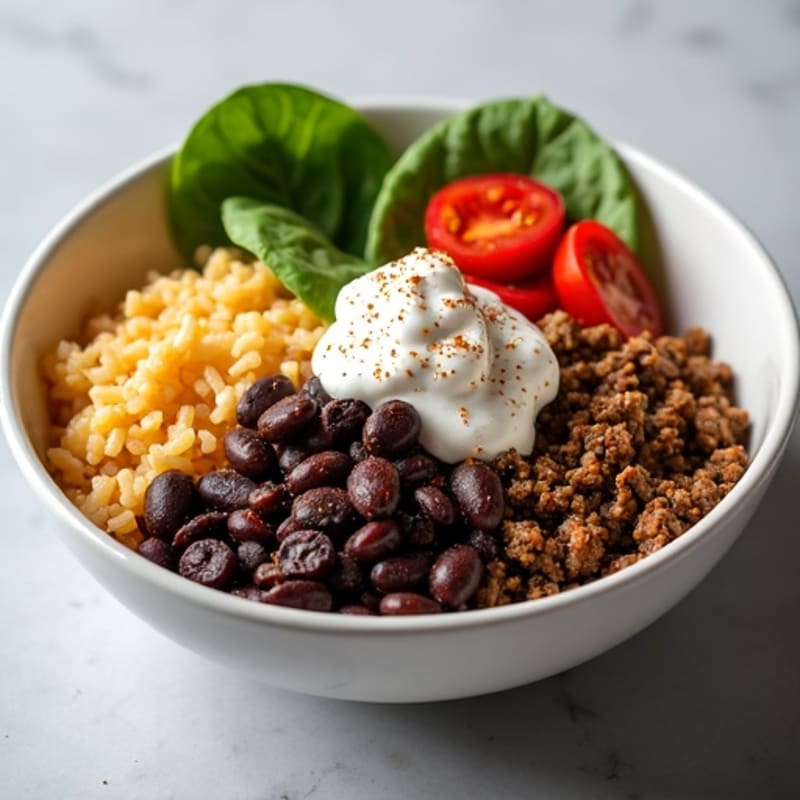Seasoned Ground Beef Bowl with Special Sauce