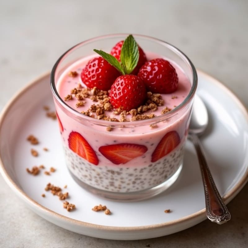 Fresh Strawberry Chia Pudding with Maple