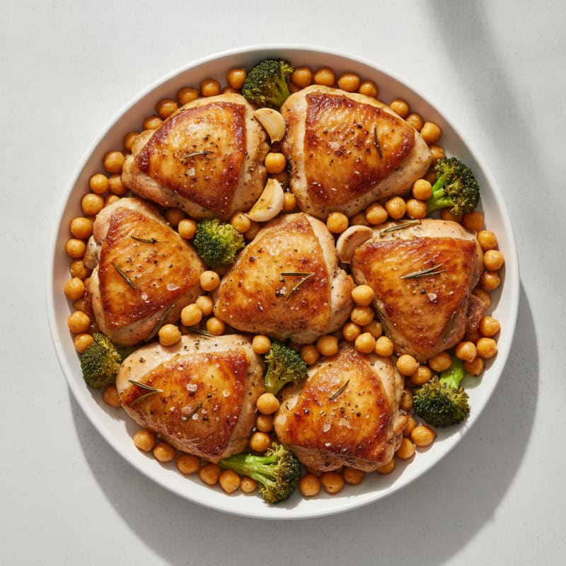 Garlic Herb Roasted Chicken Thighs