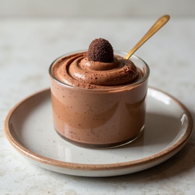 Chocolate Protein Mousse with Greek Yogurt and Almond Butter