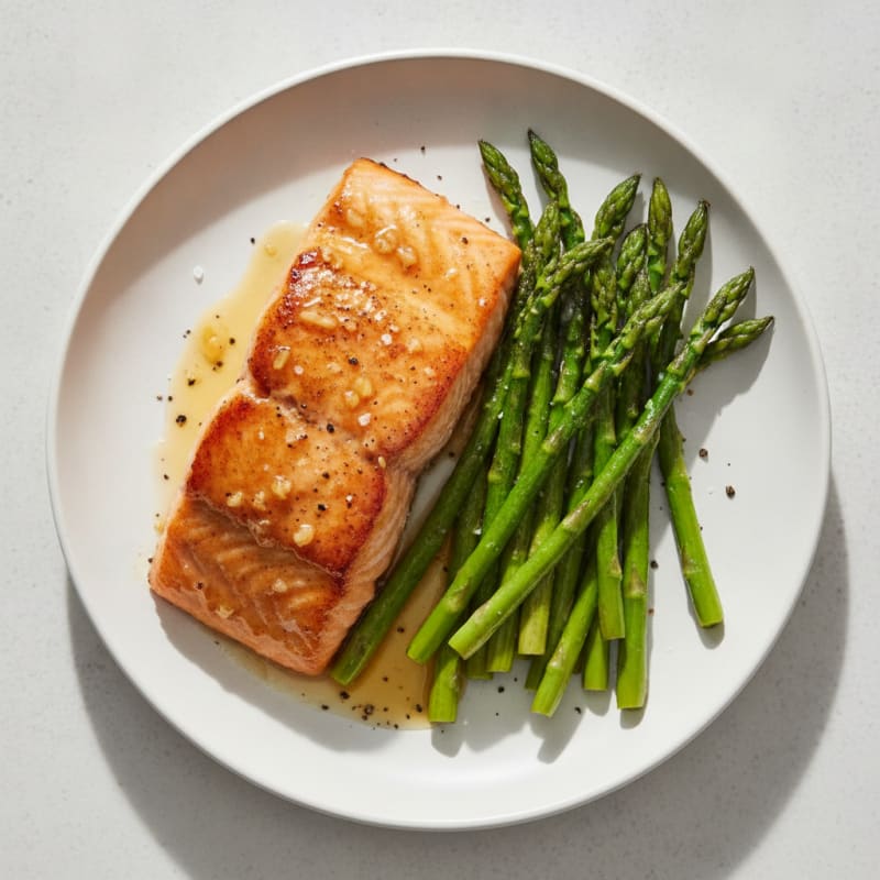 Honey-Glazed Salmon with Roasted Asparagus