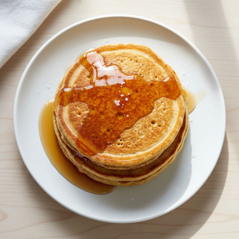 Classic Buttermilk Pancakes with Maple Syrup