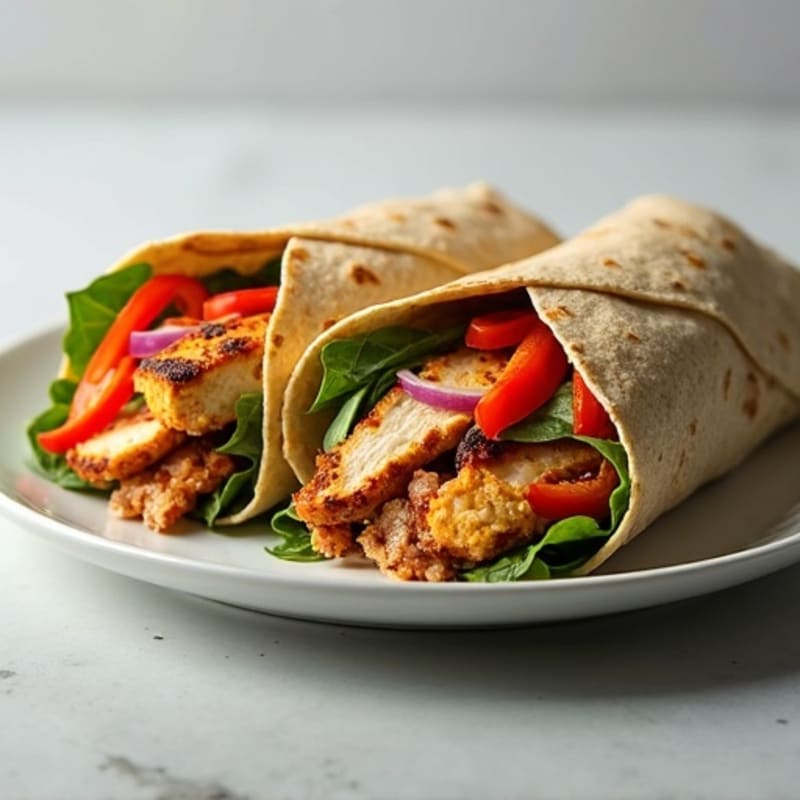 Grilled Chicken and Crispy Veggie Wrap