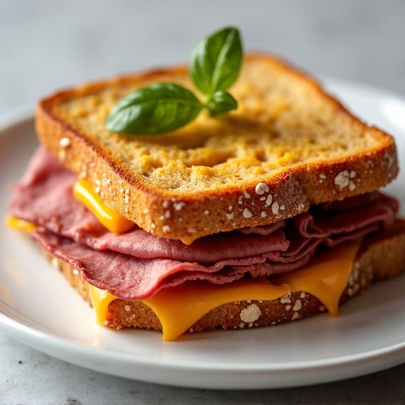 Lean Roast Beef and Sharp Cheddar Open-Face Melt