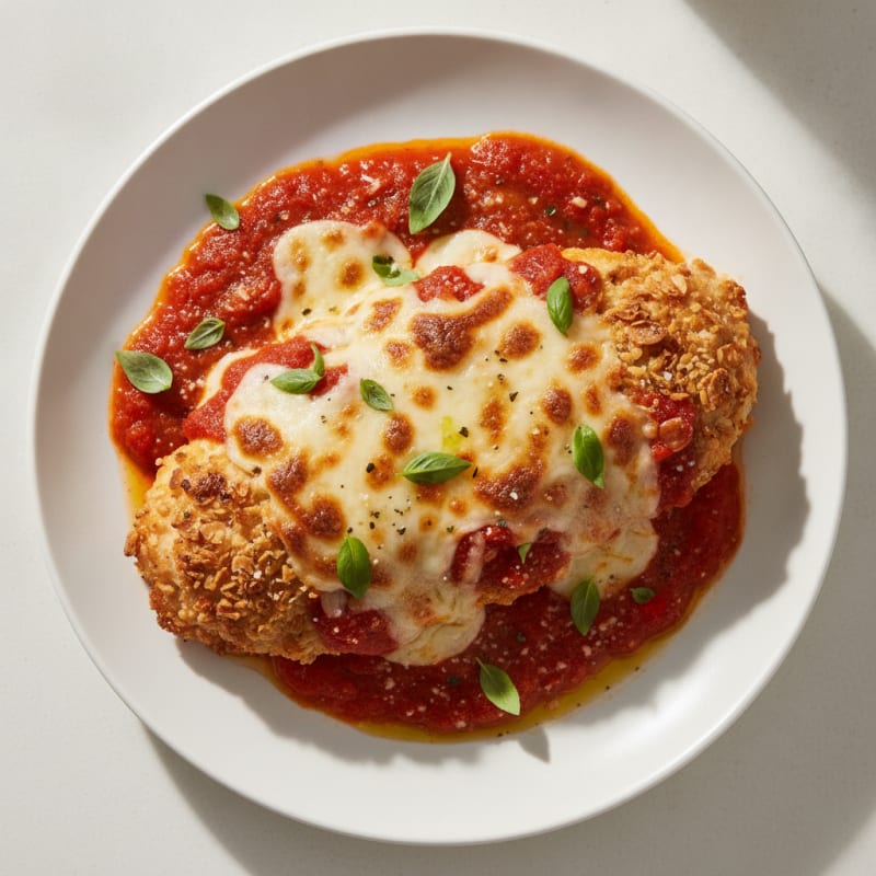 Crispy Chicken Parmesan with Marinara
