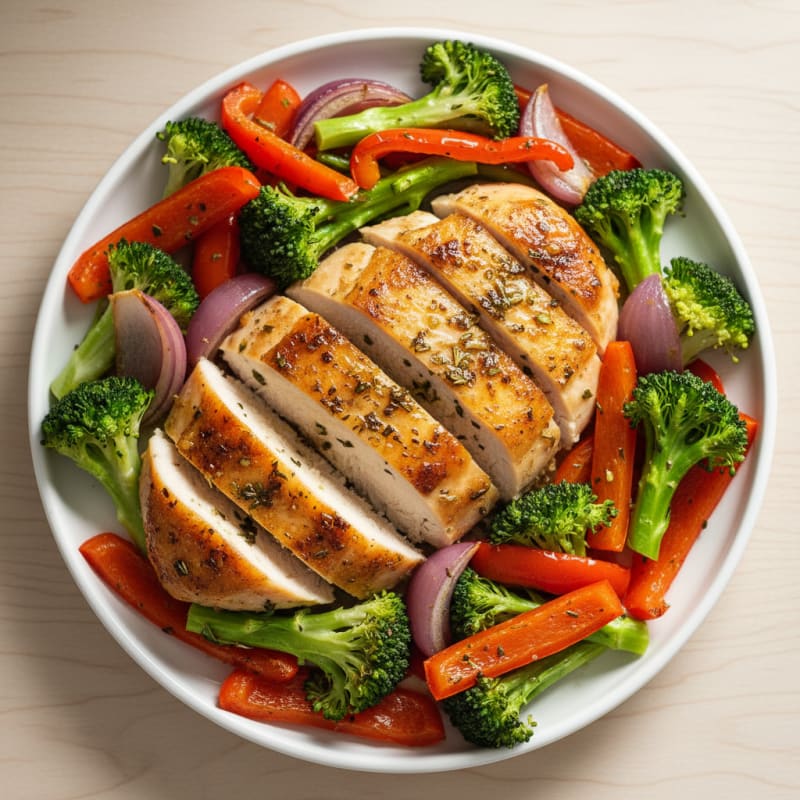 Herb-Roasted Chicken with Roasted Vegetables
