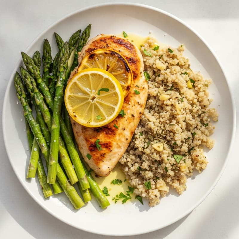 Lemon Herb Chicken with Roasted Asparagus