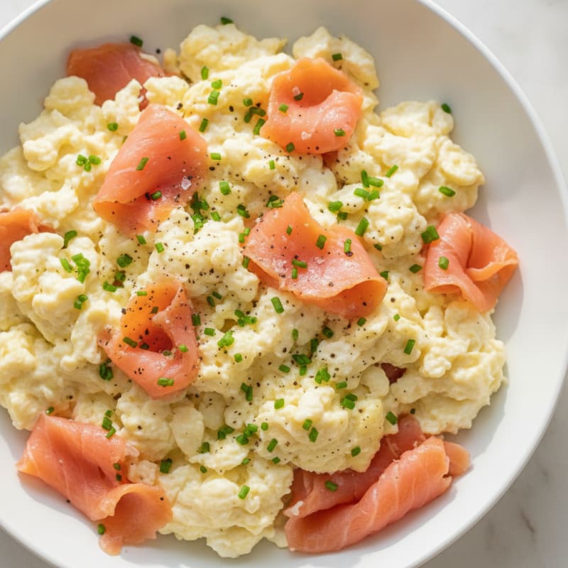 Silky Smoked Salmon Egg White Scramble