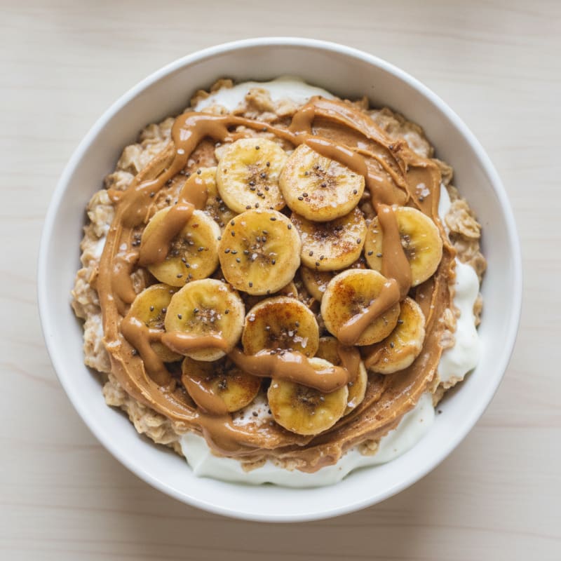 Peanut Butter Banana Overnight Oats