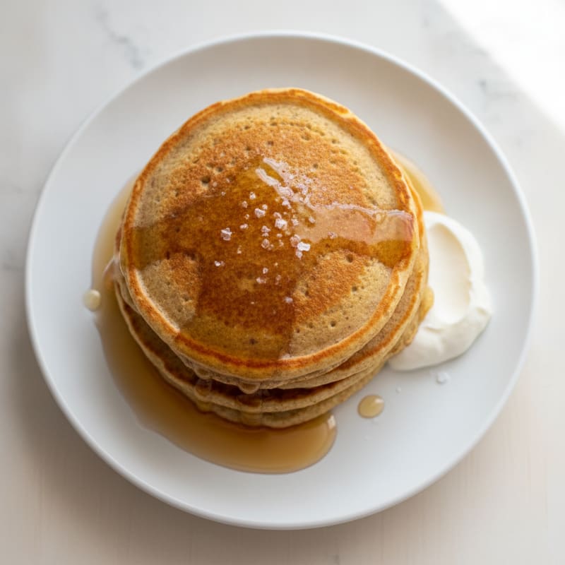Classic Buttermilk Pancakes with Maple Syrup