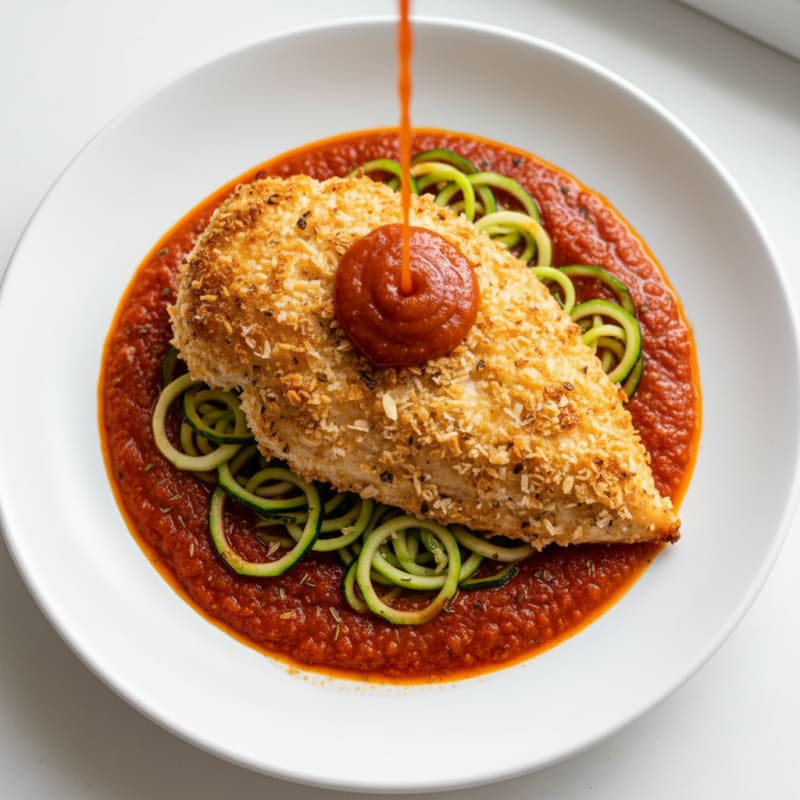 Crispy Parmesan Chicken with Zesty Marinara