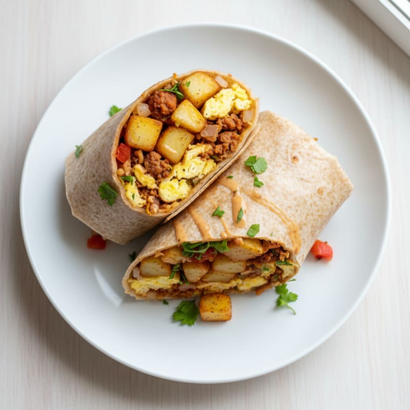 Smoky Chorizo and Crispy Potato Burrito