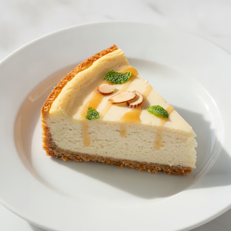 Creamy Protein Cheesecake with Almond Crust