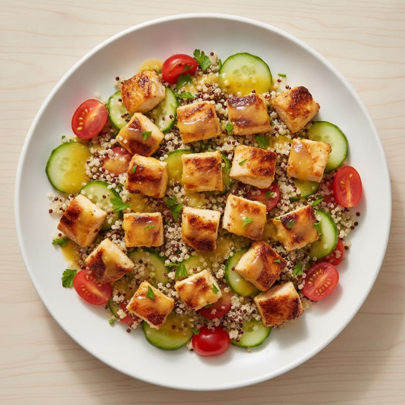 Grilled Chicken and Quinoa Salad with Lemon Vinaigrette