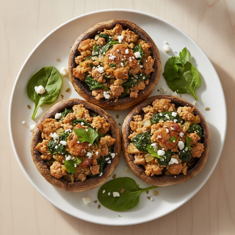 Herb-Stuffed Portobello Mushrooms