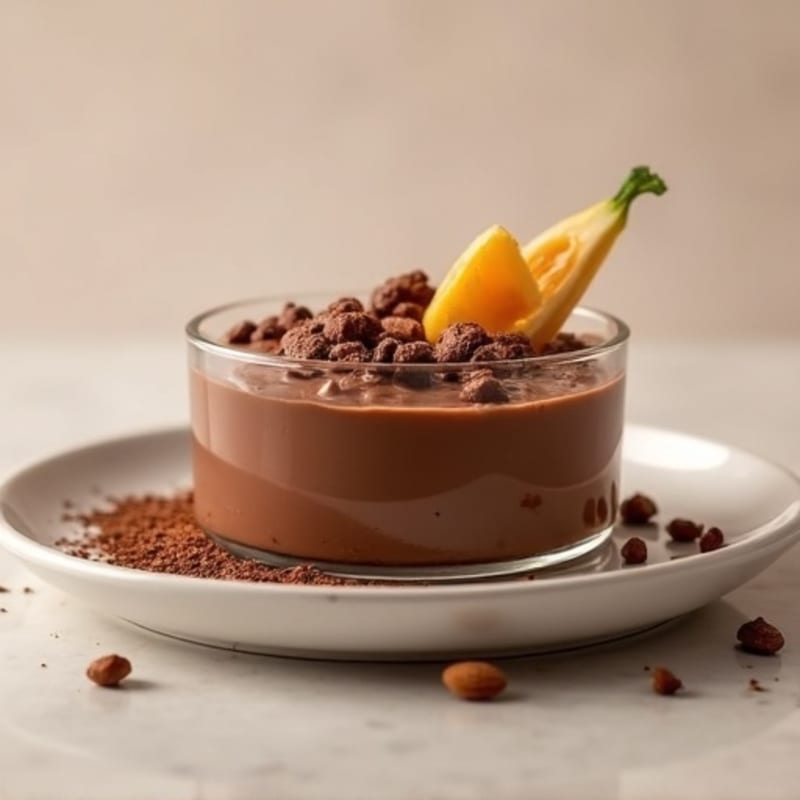 Silky Chocolate Protein Pudding with Almond Butter