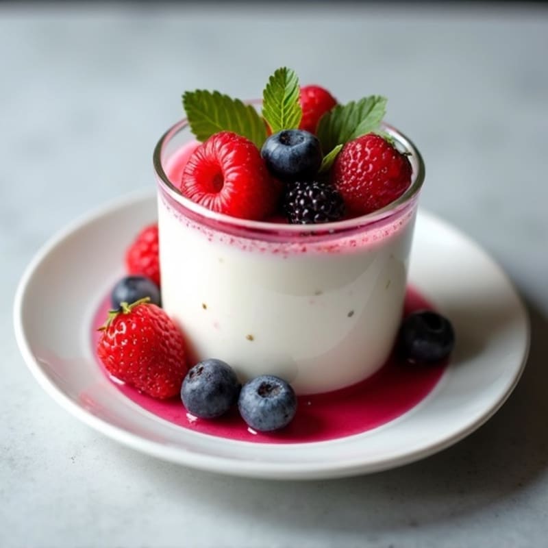 Greek Yogurt Protein Mousse with Berries