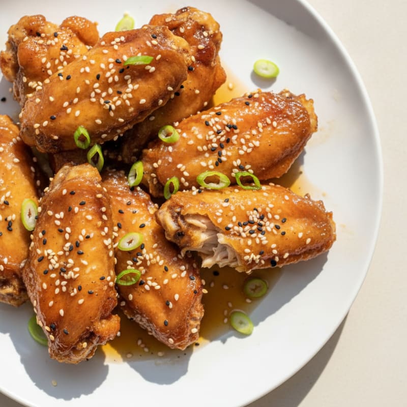Honey-Glazed Chicken Wings with Sesame
