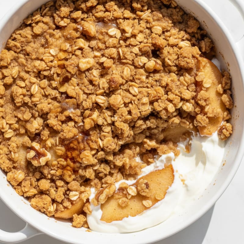 Baked Apple Crumble with Cinnamon Streusel