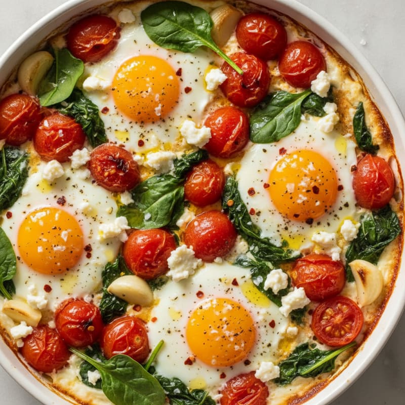 Baked Eggs with Roasted Tomatoes