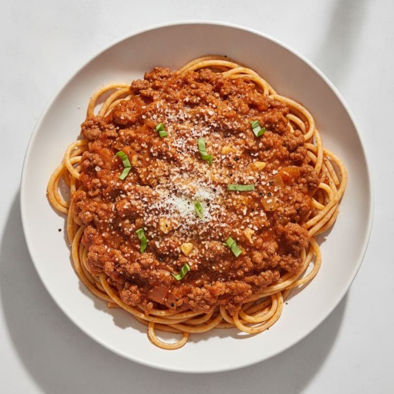 Classic Spaghetti with Rich Meat Sauce
