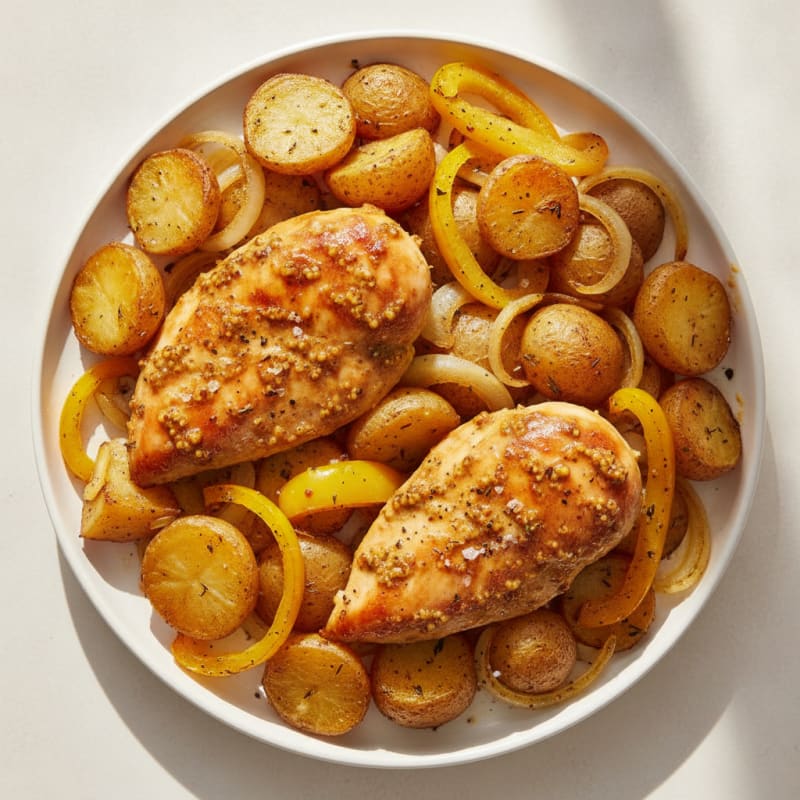 Sheet Pan Mustard Chicken and Potatoes