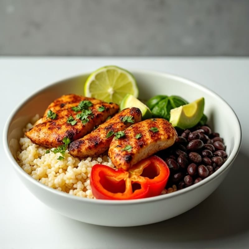Grilled Chili-Lime Chicken Bowl with Mexican Cauliflower Rice