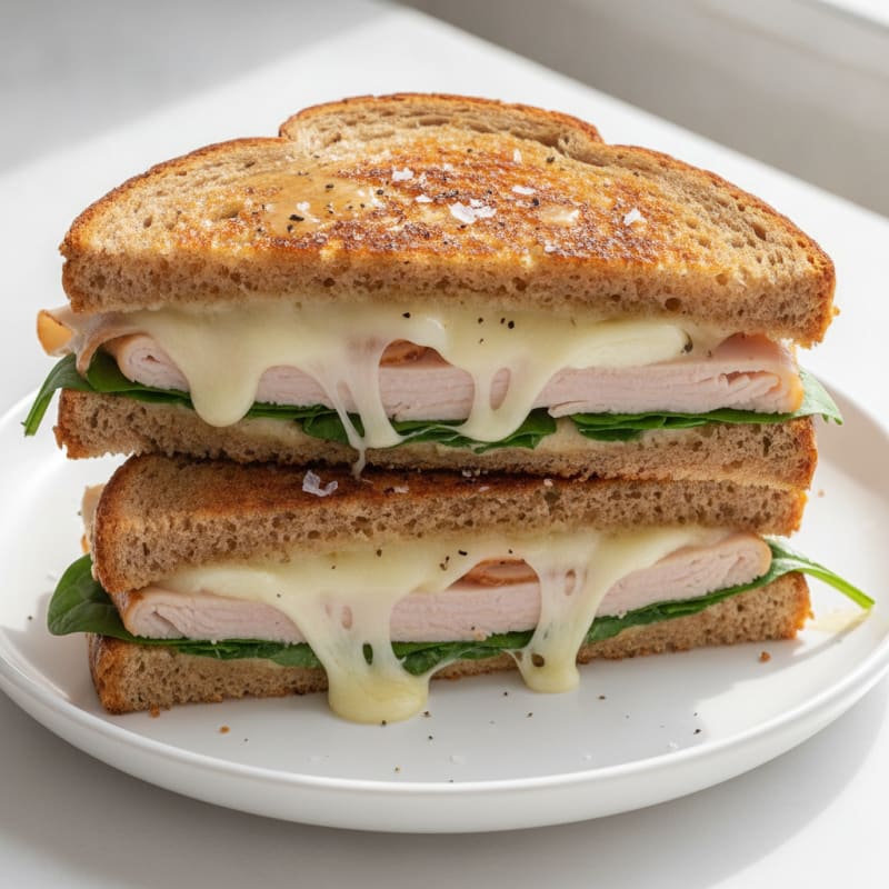 Triple-Decker Grilled Cheese Sandwich