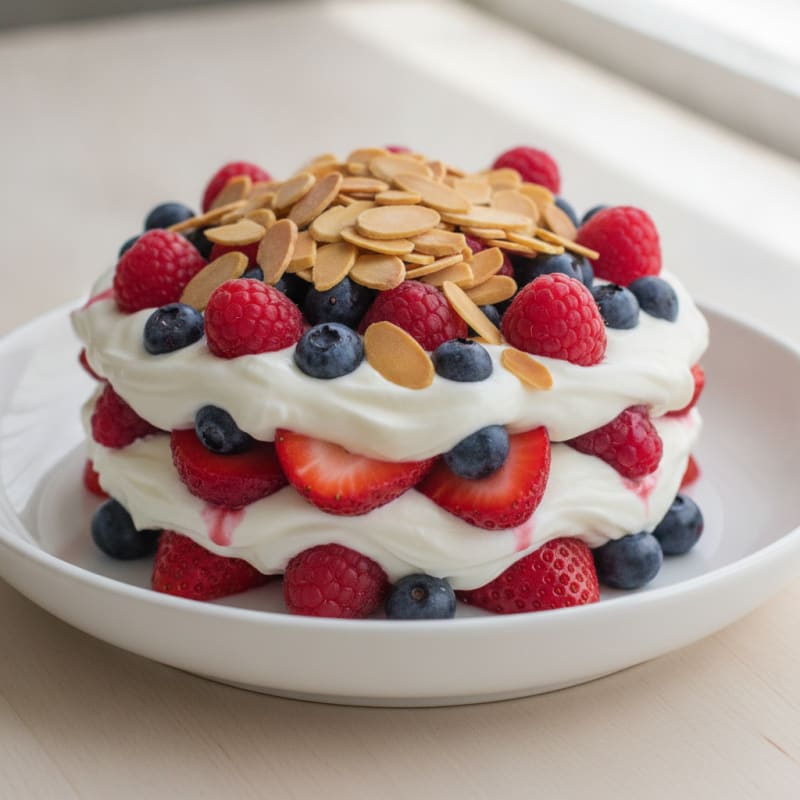 Greek Yogurt Protein Parfait with Mixed Berries
