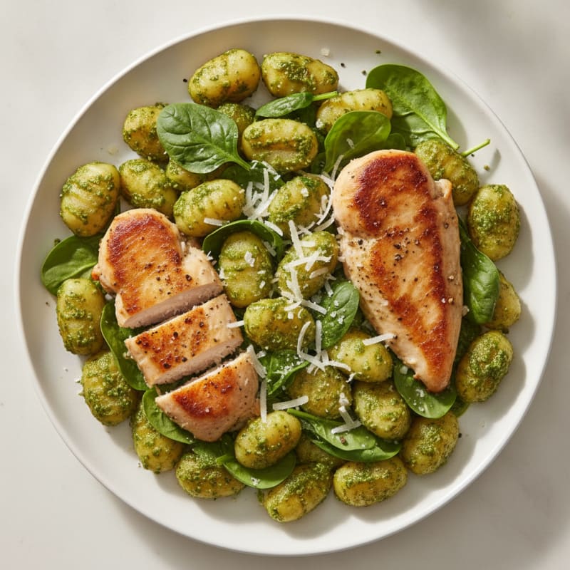 Gnocchi with Basil Pesto