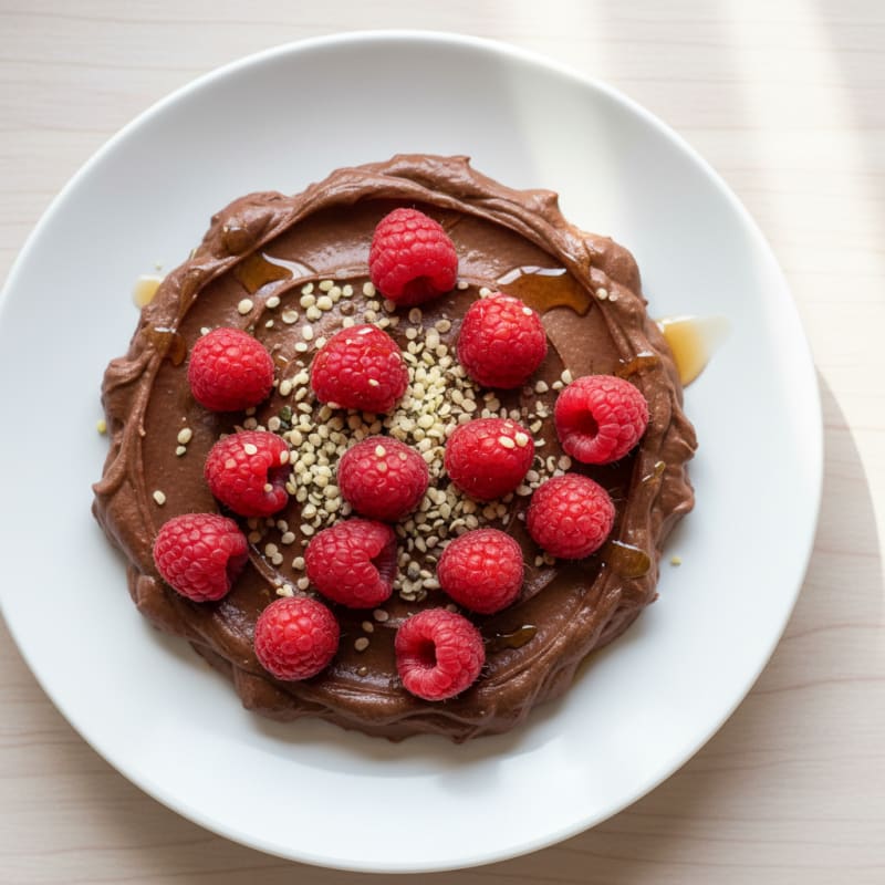 Chocolate Avocado Mousse with Berries
