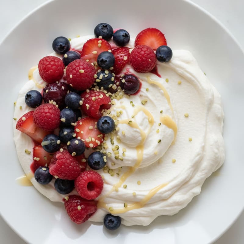 Silky Greek Yogurt Protein Mousse with Berries