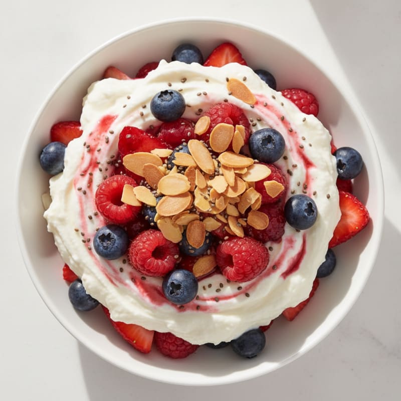 Creamy Greek Yogurt Protein Parfait with Mixed Berries