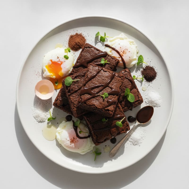 Dark Chocolate Protein Brownies with Eggs