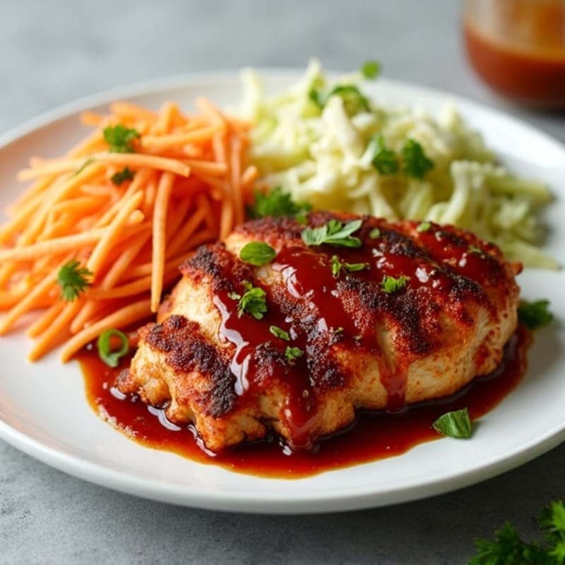 Pulled Barbecue Chicken with Fresh Crunchy Slaw