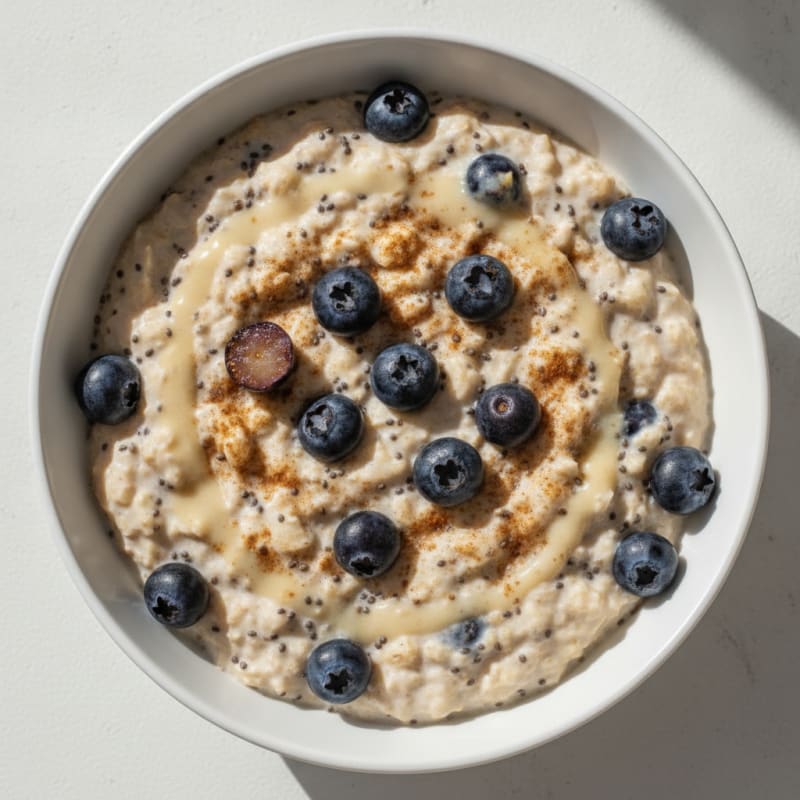 Blueberry Vanilla Greek Yogurt Overnight Oats