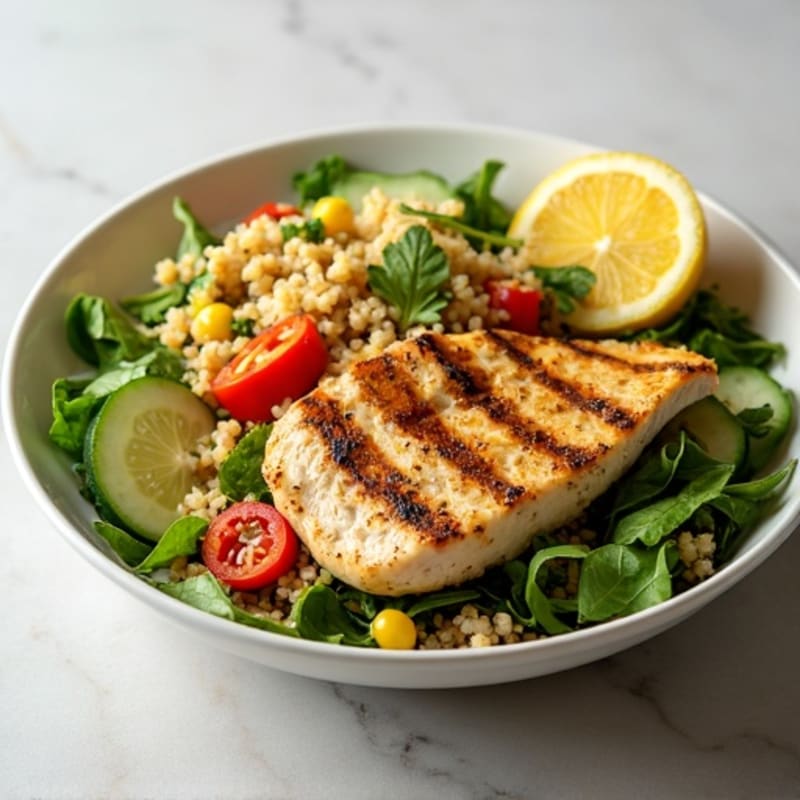 Grilled Chicken and Quinoa Salad with Lemon Vinaigrette