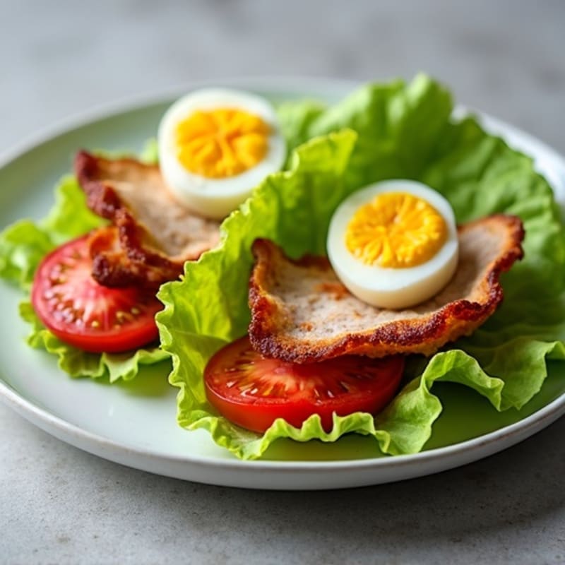 Crispy Bacon Lettuce Wraps with Creamy Avocado and Fresh Tomatoes
