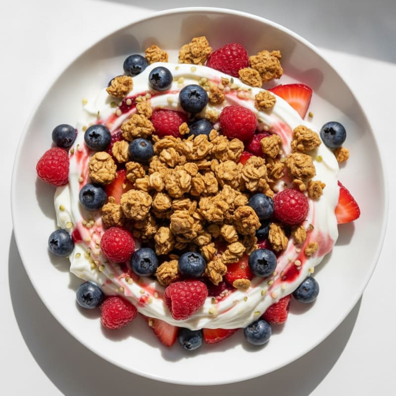Creamy Greek Yogurt Protein Parfait with Mixed Berries